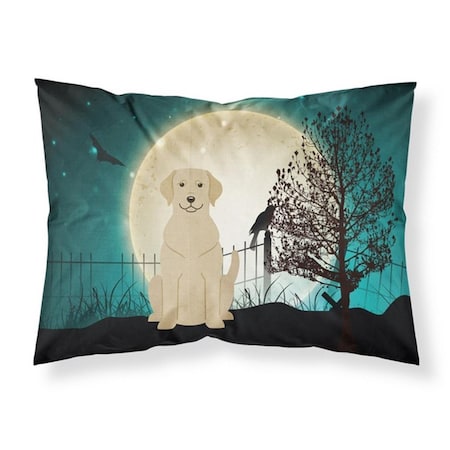 Micasa Halloween Scary Yellow Labrador Fabric Standard Pillowcase, 20.5 x 0.25 x 30 in. MI887537